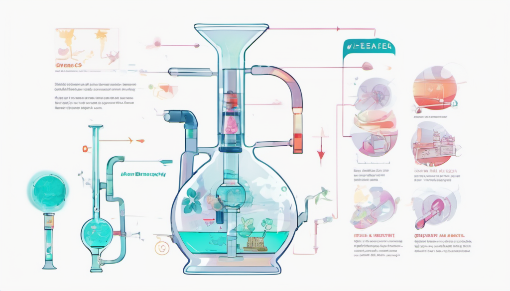 An educational illustration showcasing the anatomy of a bong