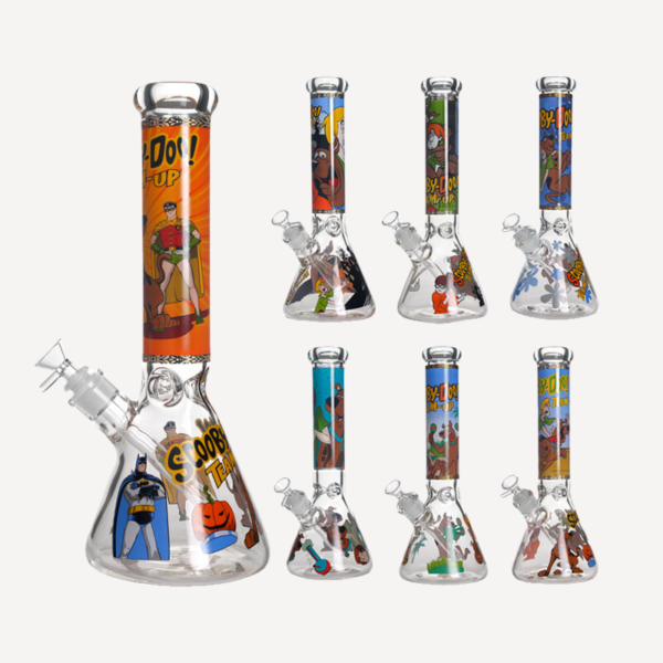 Scooby Doo 3 Prong Ice Pinch Removable Downstem Bong 14"