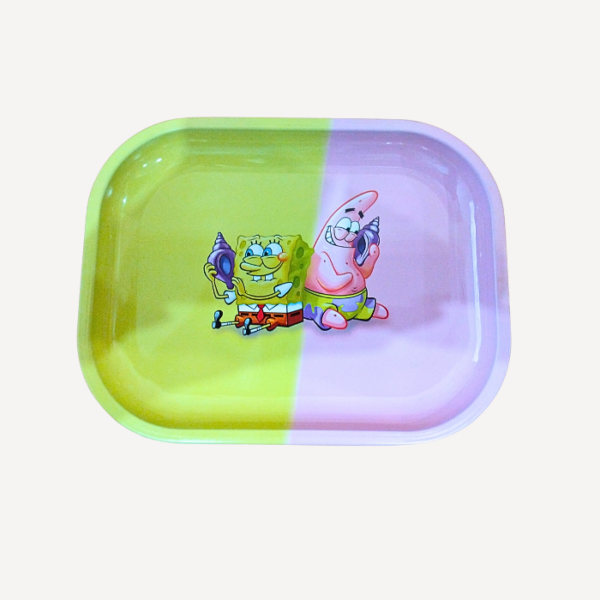 Sponge Bob and Patrick Rolling Tray with Magnetic Lid 7" x 5.5"