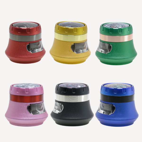 Multi-Colour Swirl Top Grinder Aluminum 63mm 3 Stage