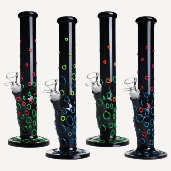 Colour Bubbles Glass Bong 12" Glow 3D